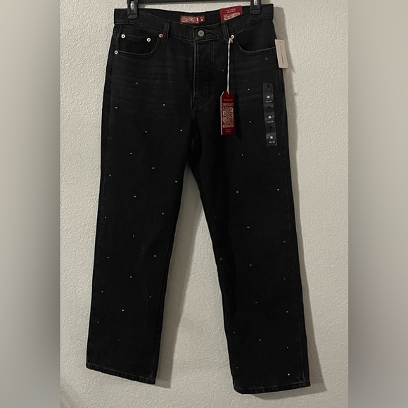 Lucky Brand Women's Legend Studded Hugh Rise 90’s Loose Jeans - Picture 7 of 13